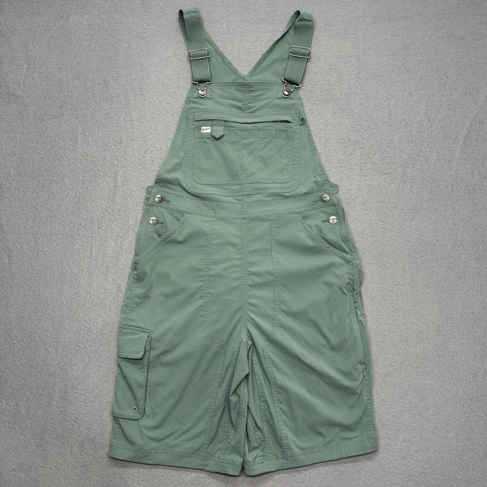 Duluth Trading Bib Overalls Womens S Green Heirloom Gardening Cargo Pockets - Picture 2 of 9